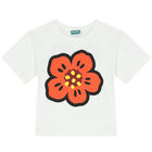 Girls White Boke Flower T-Shirt, 1, hi-res